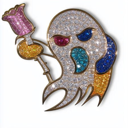 Custom Black Pearl Jewelry Charm – “Ghost Rose” Limited Edition